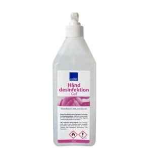 Hnd-desinfektion Gel, 85% Etanol. Med Glycerin. 600ml. Flaske med pumpe