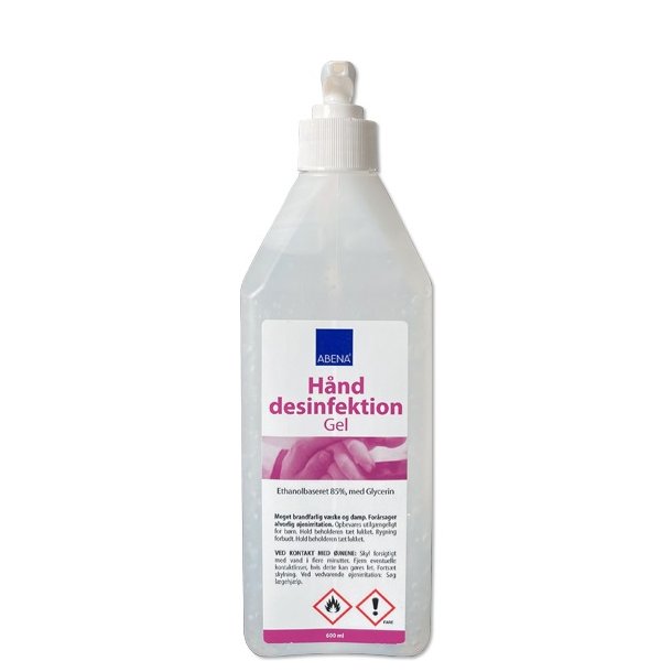 Hand disinfection Gel, 85% Ethanol. With Glycerin. 600ml. Bottle with pump