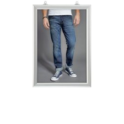 Slide-In Frame, Double-Sided, 25 mm, Vertical, Alu/Silver Frame