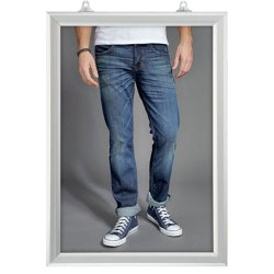 Slide-In Frame, Double-Sided, 25 mm, Vertical, Alu/Silver Frame