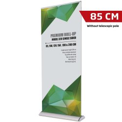 Premium Roll-Up, Single-sided, Aluminum, With Telescopic Pole