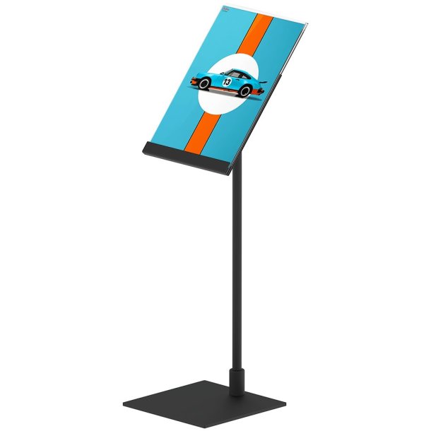 Design Stand board, angled acrylic holder vertical A5, black