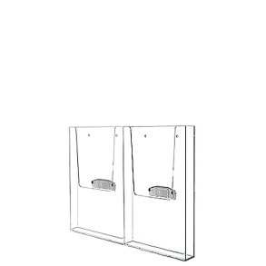 Acrylic brochure holder, 2 x M65, for Wall Dispenser List