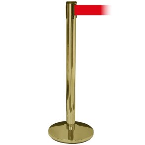 Crowd Barrier, Gold with 3meter Red belt