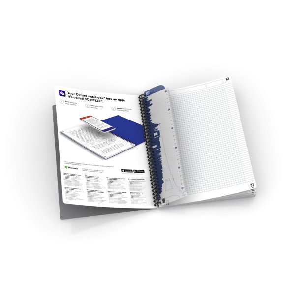 Oxford Smart notesbog A4 kvadreret 5x5 90 ark 90g