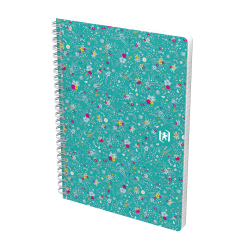 Oxford Floral notesbog A5 linieret 60 ark 90g ass.