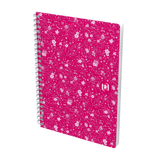 Oxford Floral notesbog A5 linieret 60 ark 90g ass.