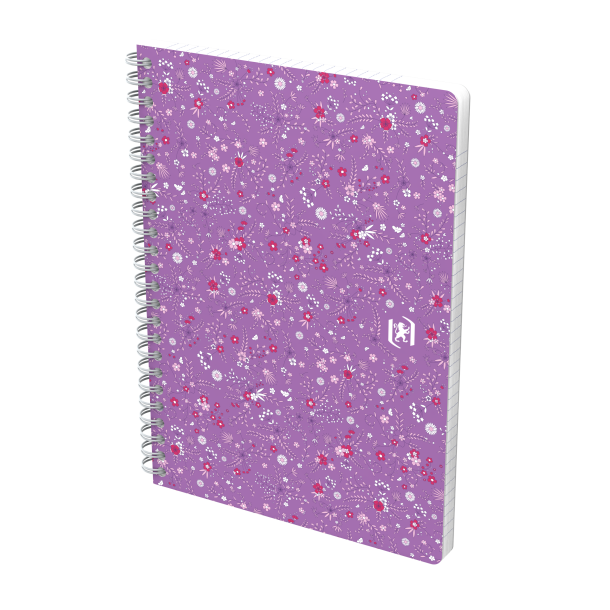 Oxford Floral notesbog A5 linieret 60 ark 90g ass.