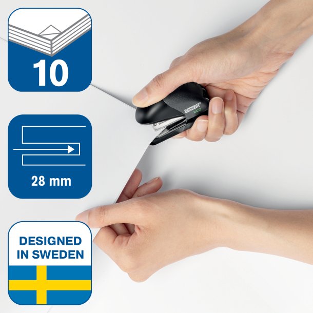 Hftemaskine Eco t/10ark sort