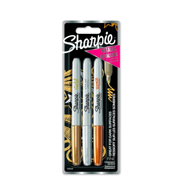 Marker Sharpie Metallic 1,4mm ass Guld/Sl/Bronze (3)