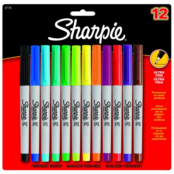 Marker Sharpie Ultra Fine 0,5mm ass (12)