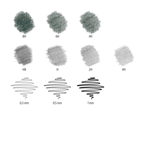 Blyant til sketching mixed st (12)