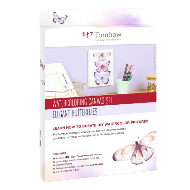 Watercoloring Canvas set Tombow Butterflies