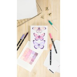 Watercoloring Canvas set Tombow Butterflies