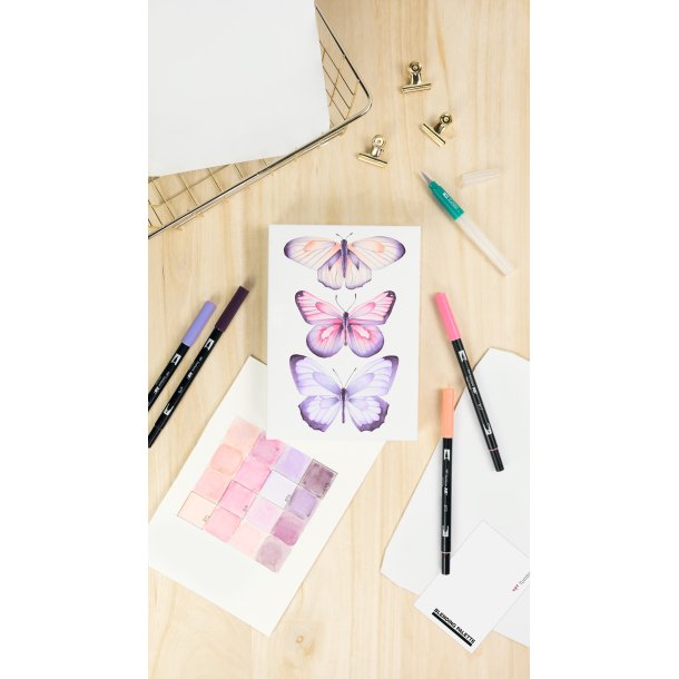 Watercoloring Canvas set Tombow Butterflies