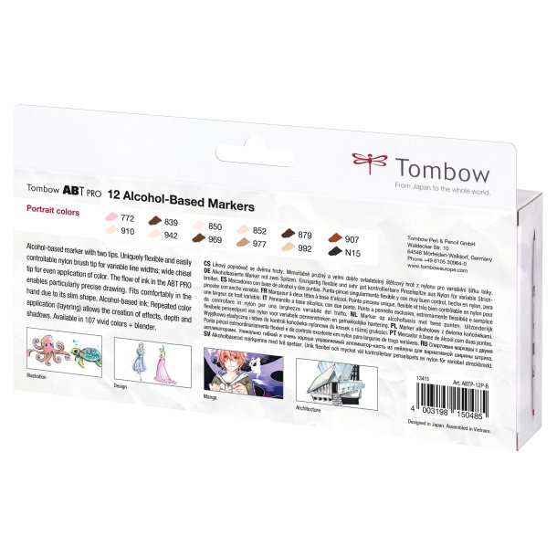Marker alcohol ABT PRO Dual Brush 12P-2 Pastel (12)