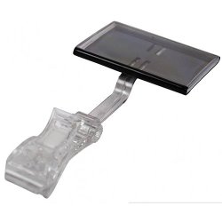 A8 Akrylskilt - Sort - inkl. klar clear-grip klemme - 10 stk 