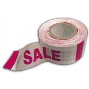 Barrier tape with the word 