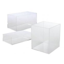 Acrylic boxes in various sizes, without lids