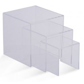 Akryldisplay set -2X3 st - klar akryl