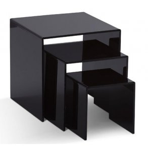 Akryldisplayset - 2X3 st - svart akryl