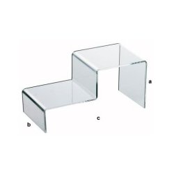 Akryldisplay - trindisplay 2-trin - hjde 10 cm 10 styk