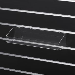 Akryl hylde - acrylkurv lige 40 x10 cm