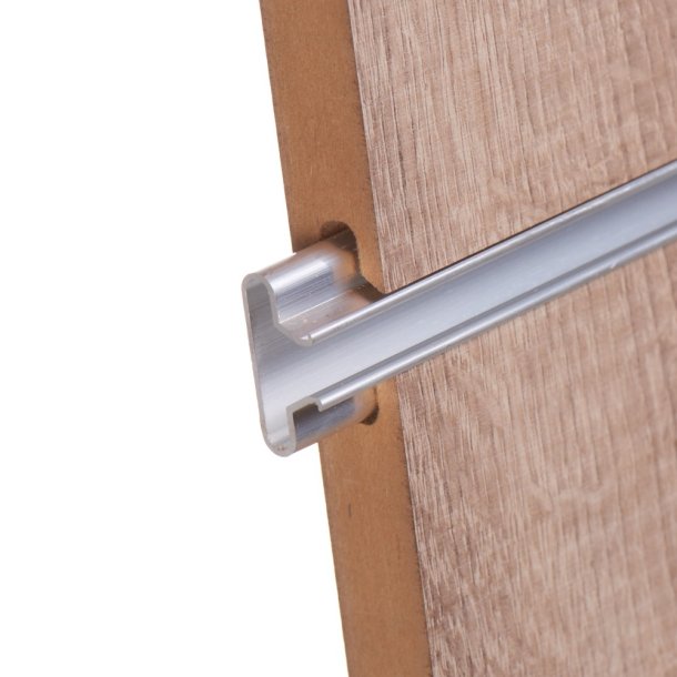 Aluminiums skinne for rillepanel 240 cm