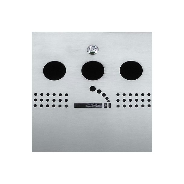 Ashtray - Brushed steel - 1.48 liters with accessories