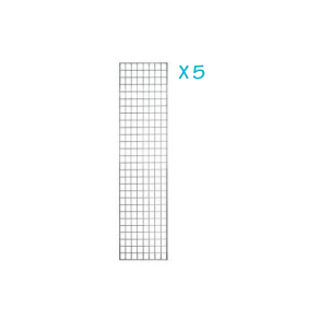 Dekorativt galler, vitt, 60 x H170 cm. Set med 5 stycken med clips.