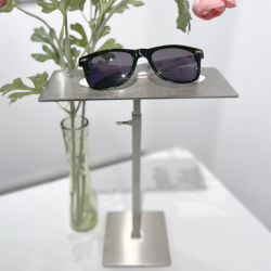 Board Podie Display - platform 10 x 21 cm - Brushed Steel - Height 41 cm