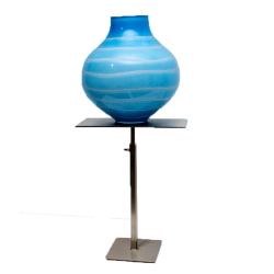 Board Podie Display - platform 10 x 21 cm - Brushed Steel - Height 41 cm