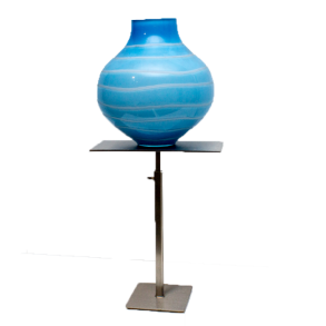 Skylt Podie Display - plattform 10 x 21 cm - Borstat stl - Höjd 41 cm