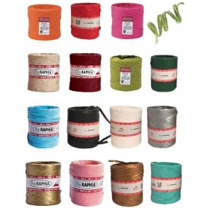 Bast ribbon - 15 mm - 8 colors - 200 M