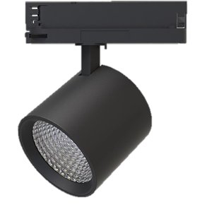 LED skinnespot sort 3-faset - 25 Watt