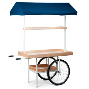 Udstillingsvogn med hjul til marked