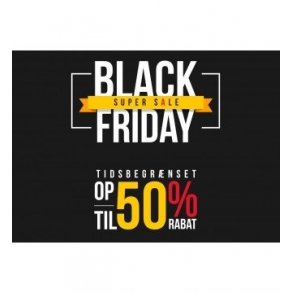 Svart fredag affisch med 50% rabatt text - W70 x H50 cm
