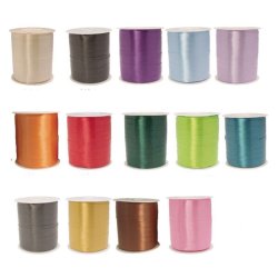 White ribbon - 10 mm - Many colors - 250 M