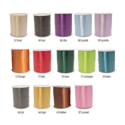 White ribbon - 10 mm - Many colors - 250 M