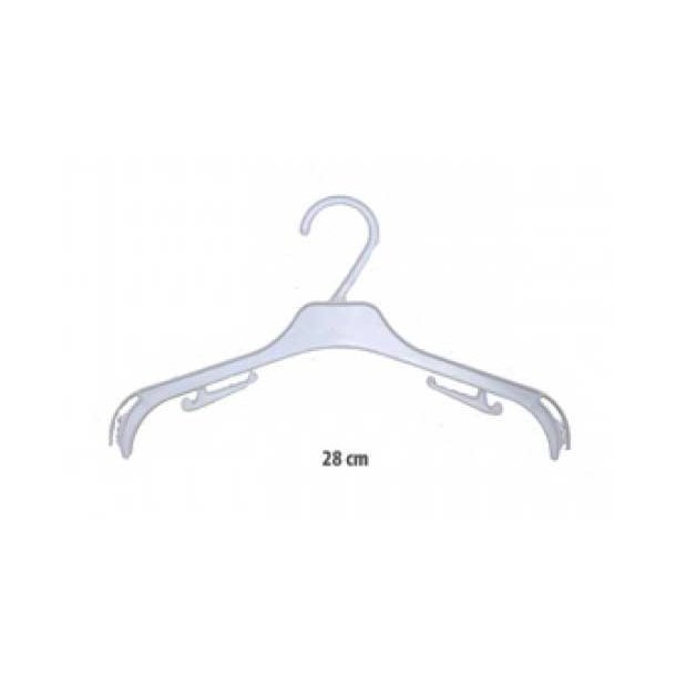 Children's hanger in white plastic with notch - 28 cm - 250 pcs