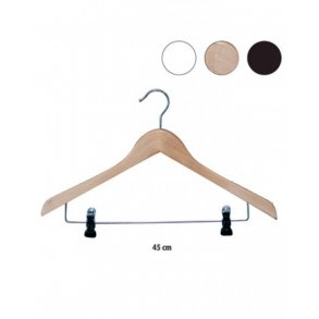 Hängare med stng och klämmor, platt 45 cm 50 st.