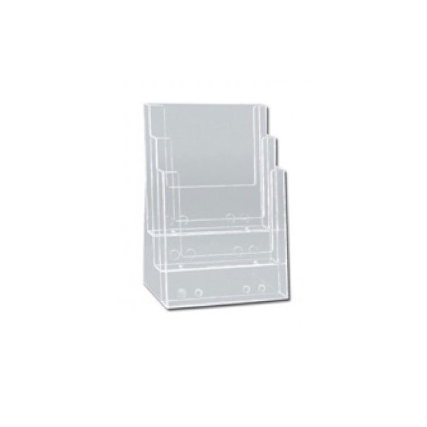 Brochure holder for table A4 - 3 compartments