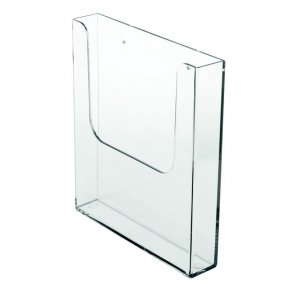 Väggmonterad broschyrhllare, A4, akryl 10 stycken förpackning