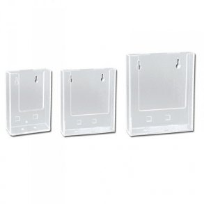 Brochurehllare för vägg, sprpanel eller bord, Akryl - 3 storlekar