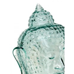 Glass head - Buddha in 100% recycled glass