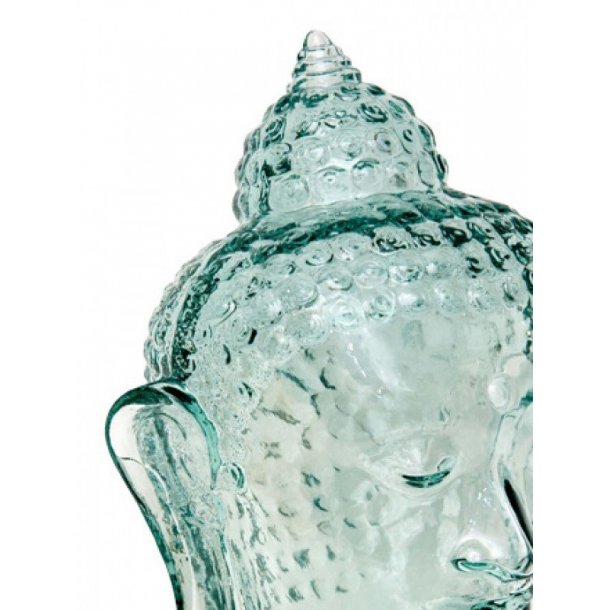 Glass head - Buddha in 100% recycled glass