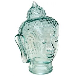 Glass head - Buddha in 100% recycled glass