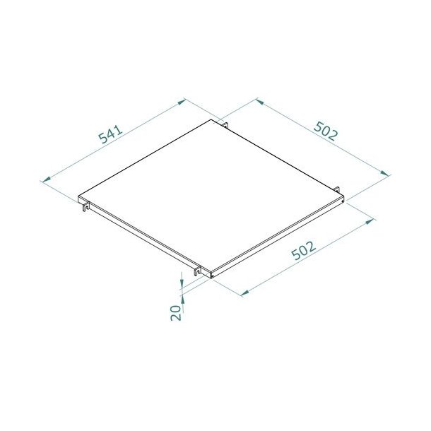 Shopping cart - 60 x 60 cm - Dark gray with accessories