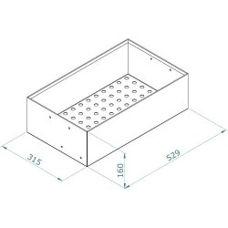 Shopping cart - 60 x 60 cm - Dark gray with accessories