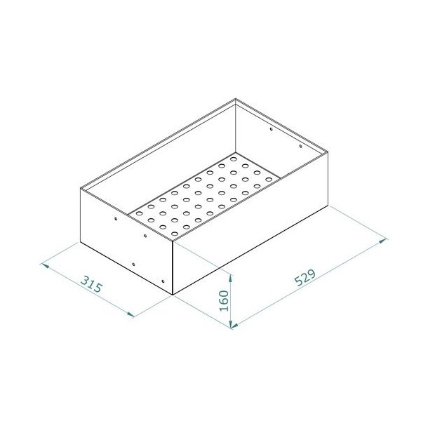 Shopping cart - 60 x 60 cm - Dark gray with accessories